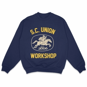 Sole Classics Union Workshop Crewneck 'Navy' gemstone accents Side Pockets