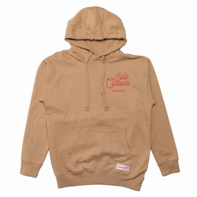 Sole Classics x Mitchell & Ness We All Eat Hoodie 'Khaki' Ultra Breathable Mesh Quick Release Zipper