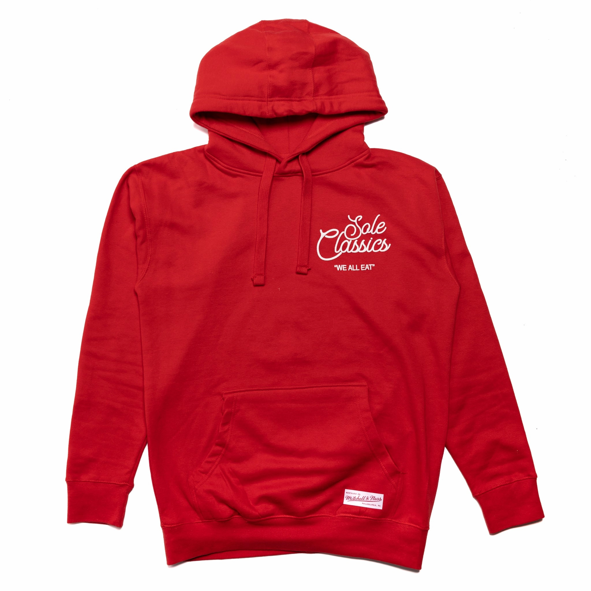 Sole Classics x Mitchell & Ness We All Eat Hoodie 'Red' Jungle - ready Moisture Control Lining