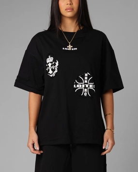 Loiter Destruction T-Shirt Black Wash Casual Day Wear Smart Wear