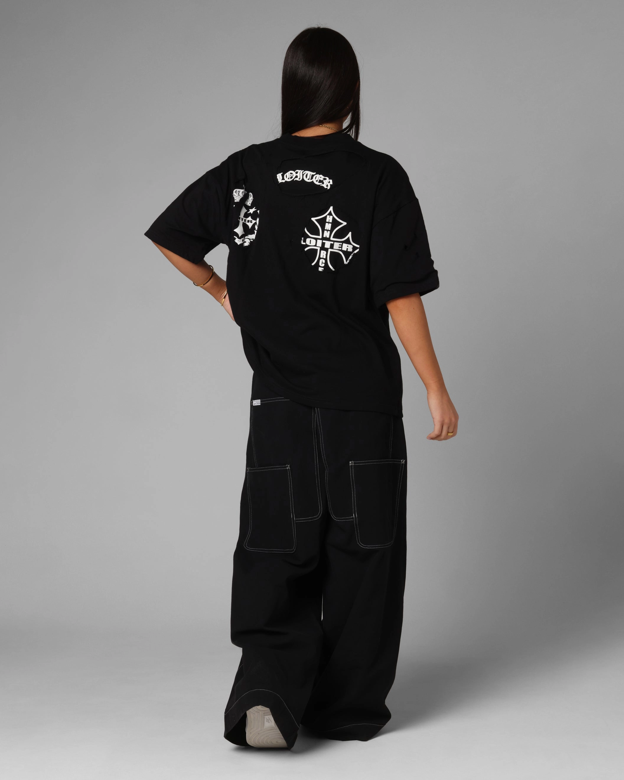 Loiter Destruction T-Shirt Black Wash Ultimate Comfort