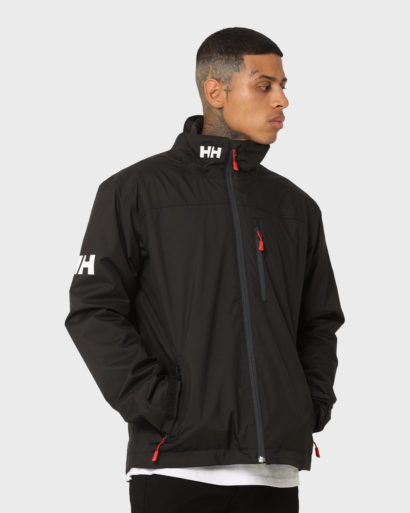 Helly Hansen Crew Midlayer Jacket Black Adventure Ready half-zip