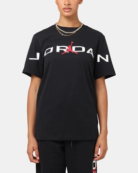 Jordan Air Stretch Crewneck T-Shirt Black/White AntiStatic Properties
