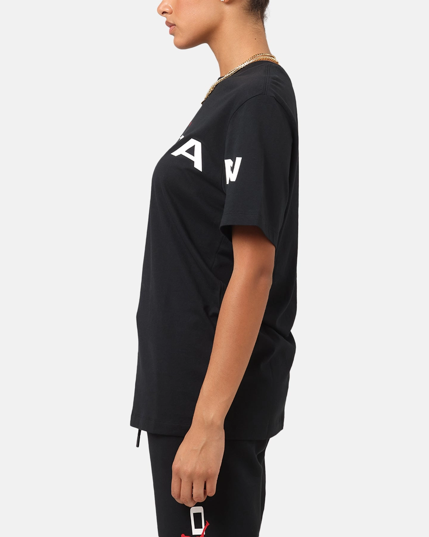 Jordan Air Stretch Crewneck T-Shirt Black/White Travel Light