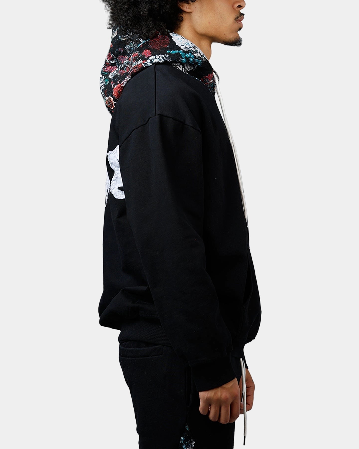 Efficient Protection Soul By Ame Flower Hoodie Black
