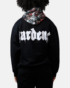 Trail Use Dual Zip Functionality Soul By Ame Flower Hoodie Black
