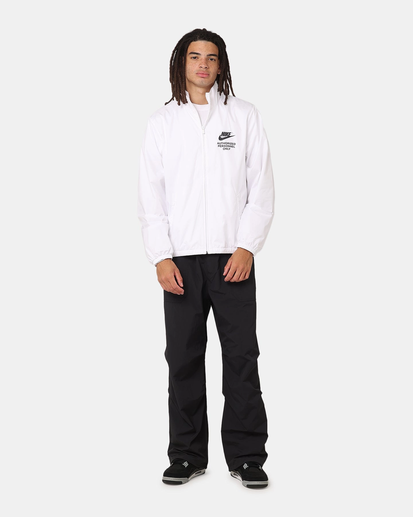 Thrive Nike Woven Full Zip Jacket White/White/Black