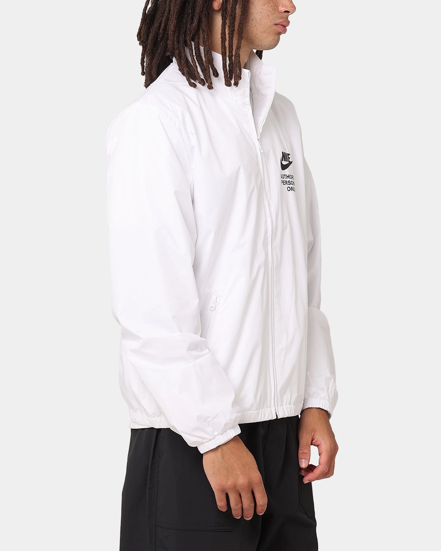Nike Woven Full Zip Jacket White/White/Black Volunteer