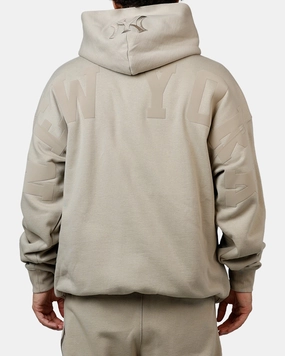 Pro Standard New York Yankees Wingspan Hoodie Taupe Compression Fit Classic Jacket Fit