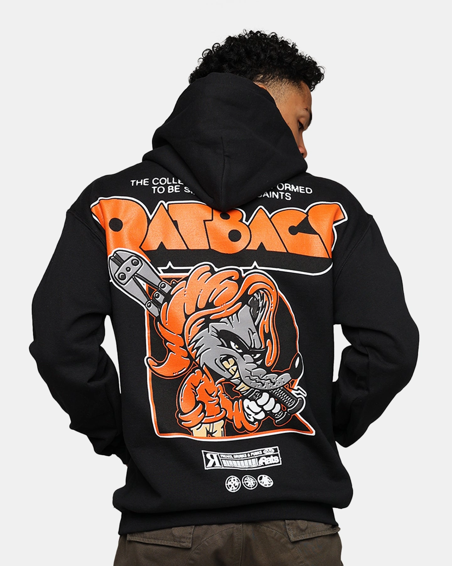 Rats Get Fat Ratbags Hoodie Black label