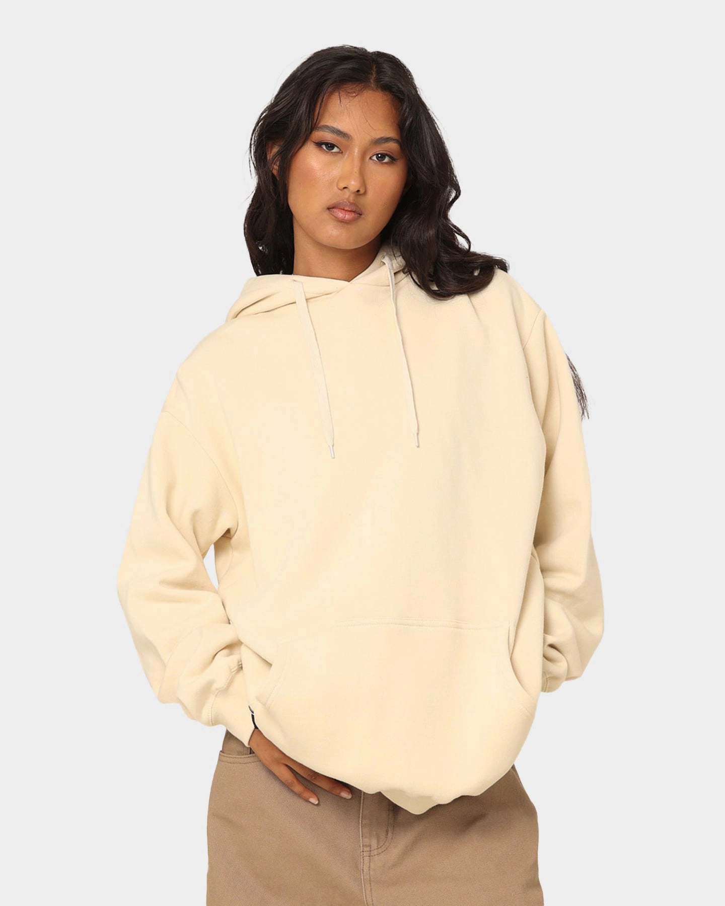 Stussy Back Appliqu?? 50/50 Hoodie Cream Bonded seams suitable for dance competitions