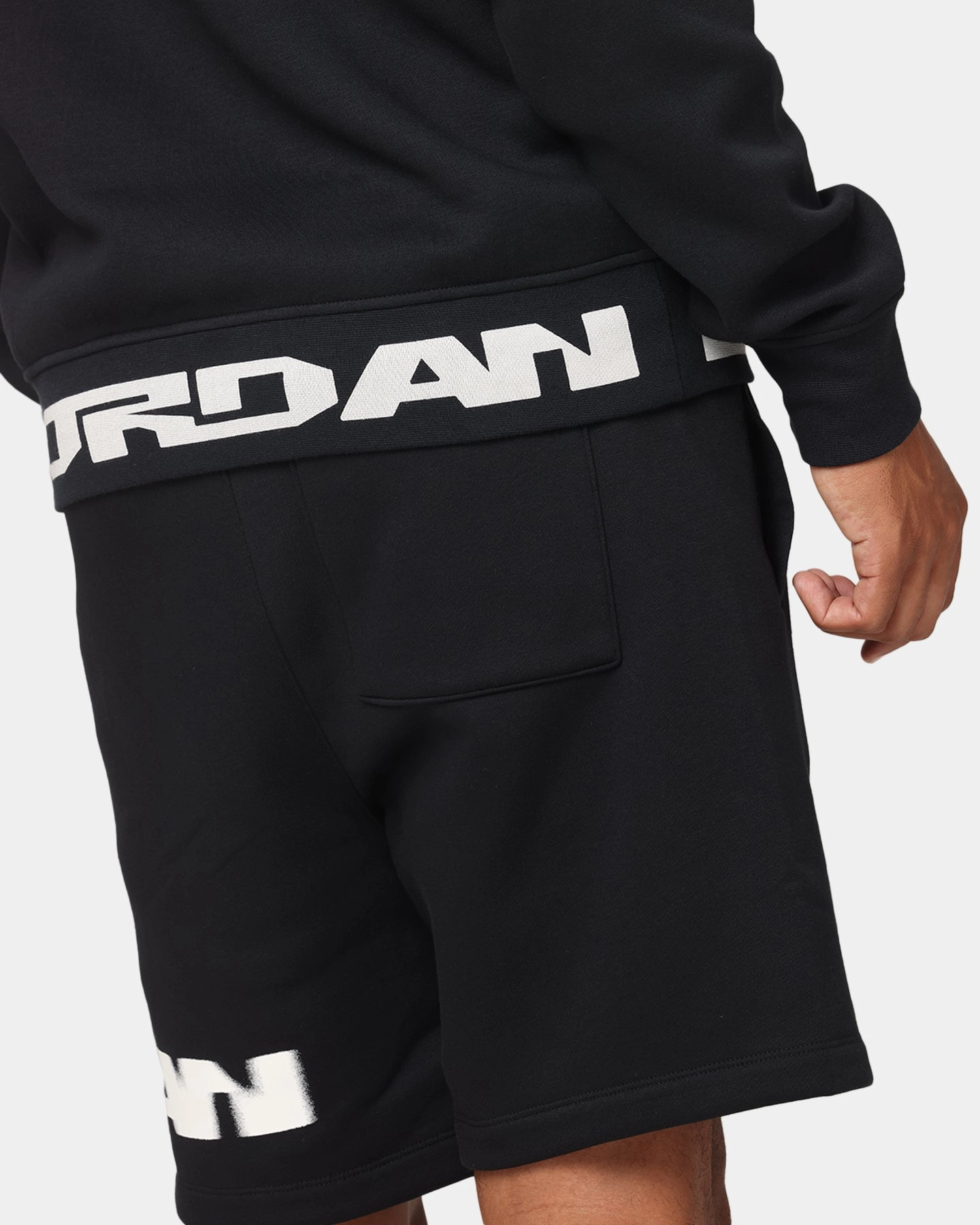 Stretch waistband Jordan Jumpman MVP Fleece Shorts Black/Sail