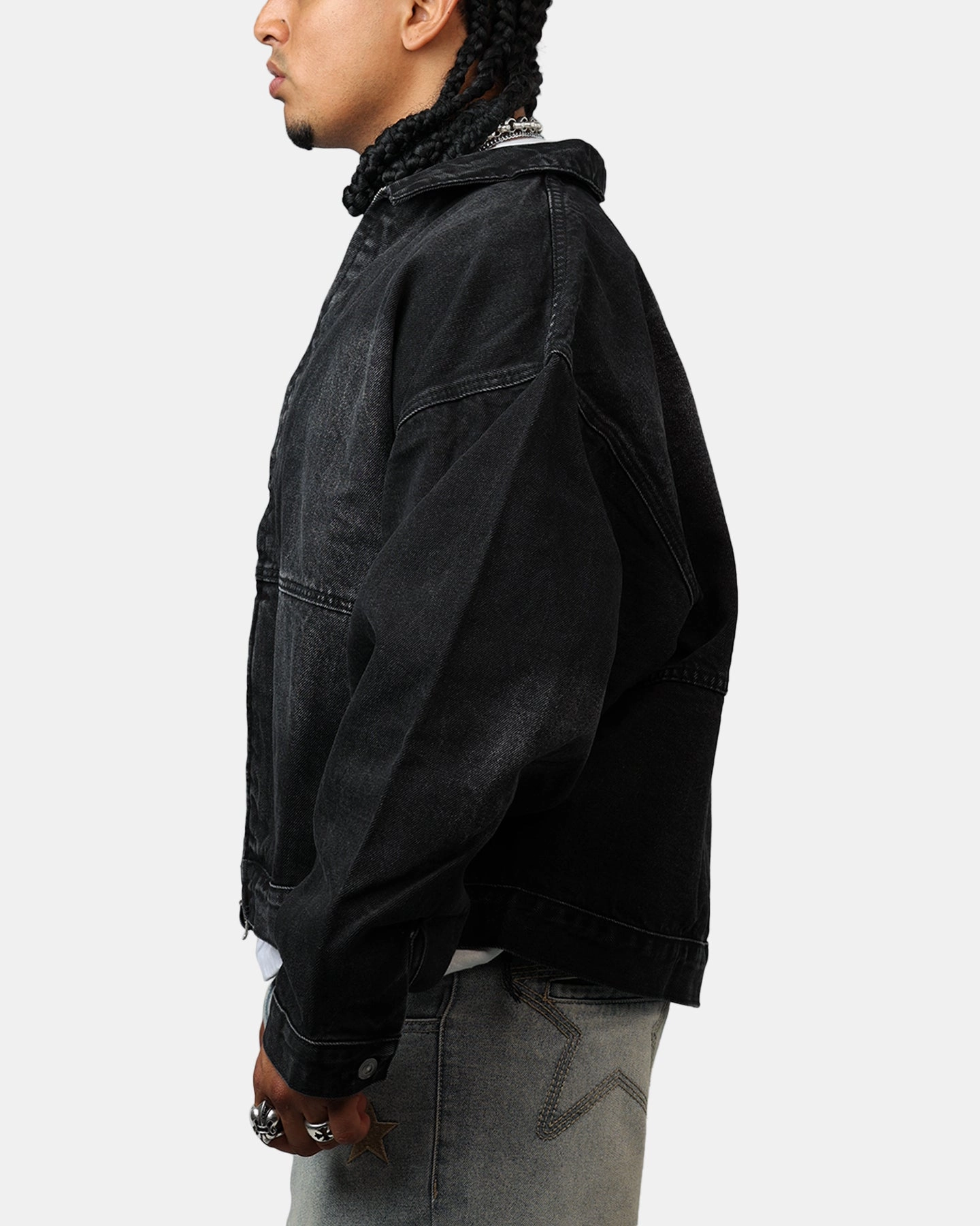 Outdoor Comfort Low Profile Fasteners MNML Denim Choir Coat Washed Black