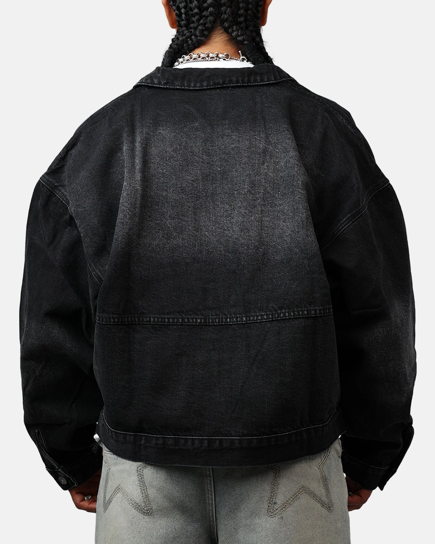 short sleeved MNML Denim Choir Coat Washed Black