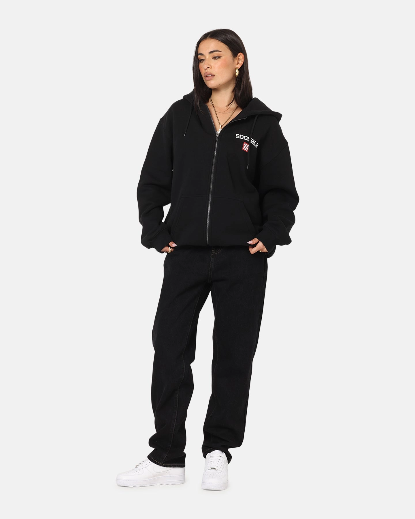 Storm Protection S Double Cities Zip Through Hoodie Black