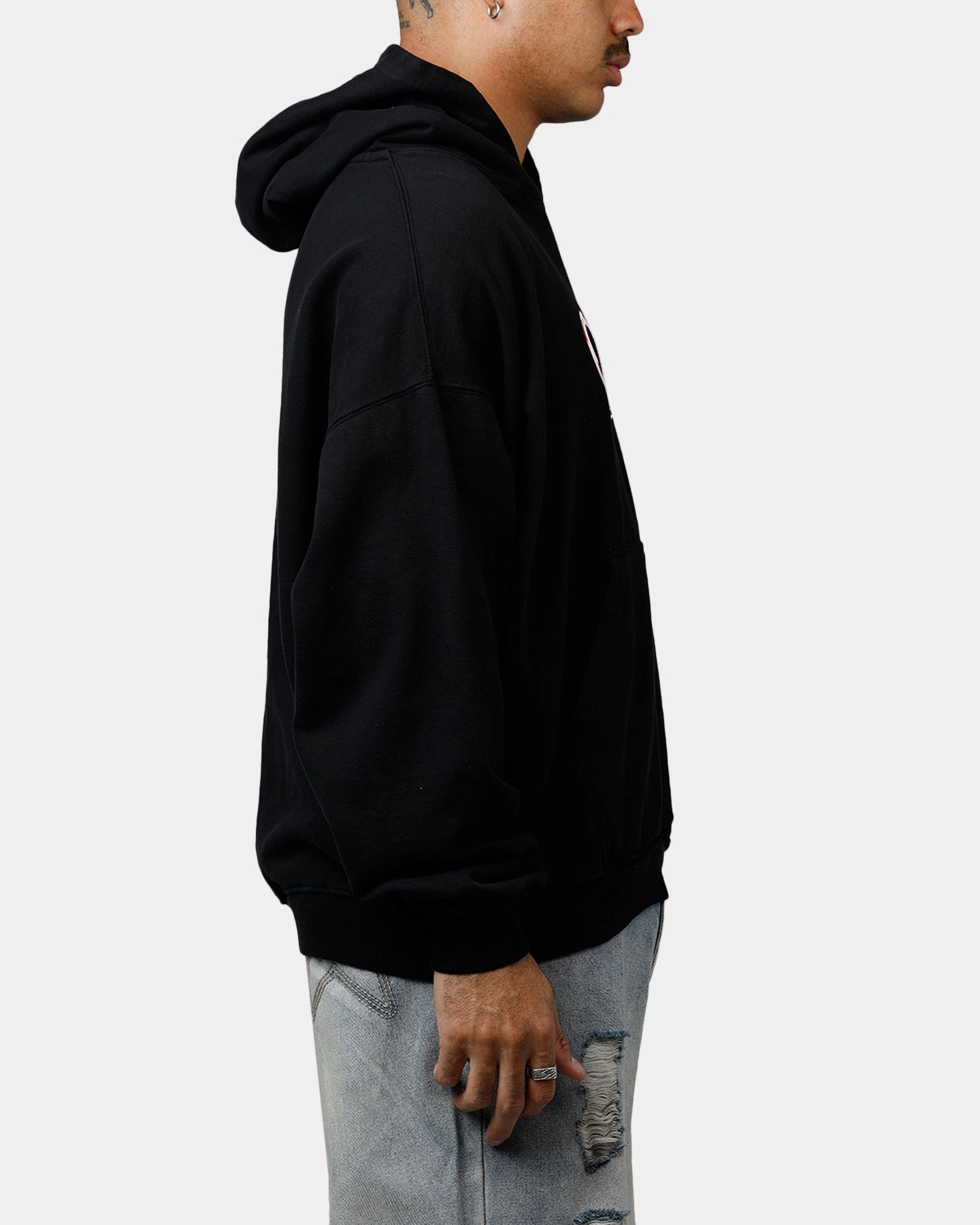 Carre Link Hoodie Black Layered Security Pockets