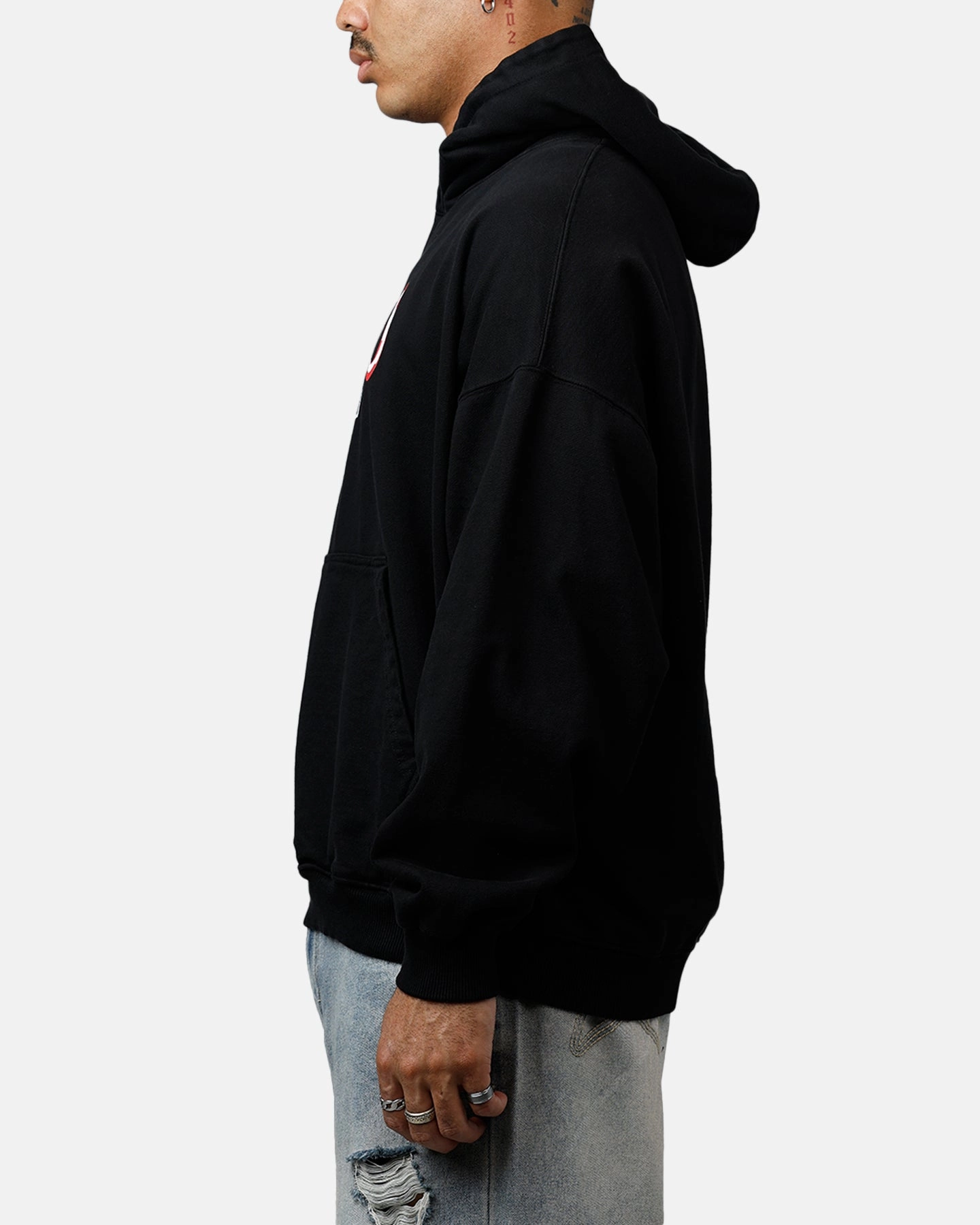 bar Carre Link Hoodie Black