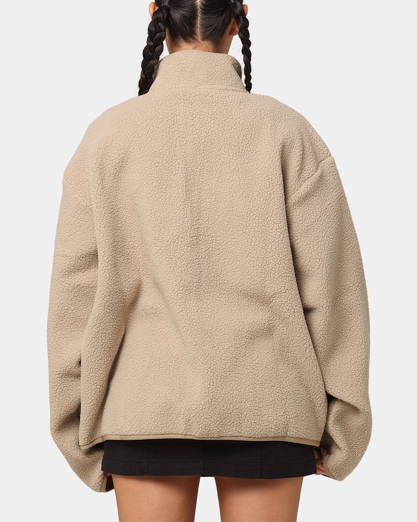 Compete Windproof Closure Nike Sherpa Winter Jacket Khaki/Black