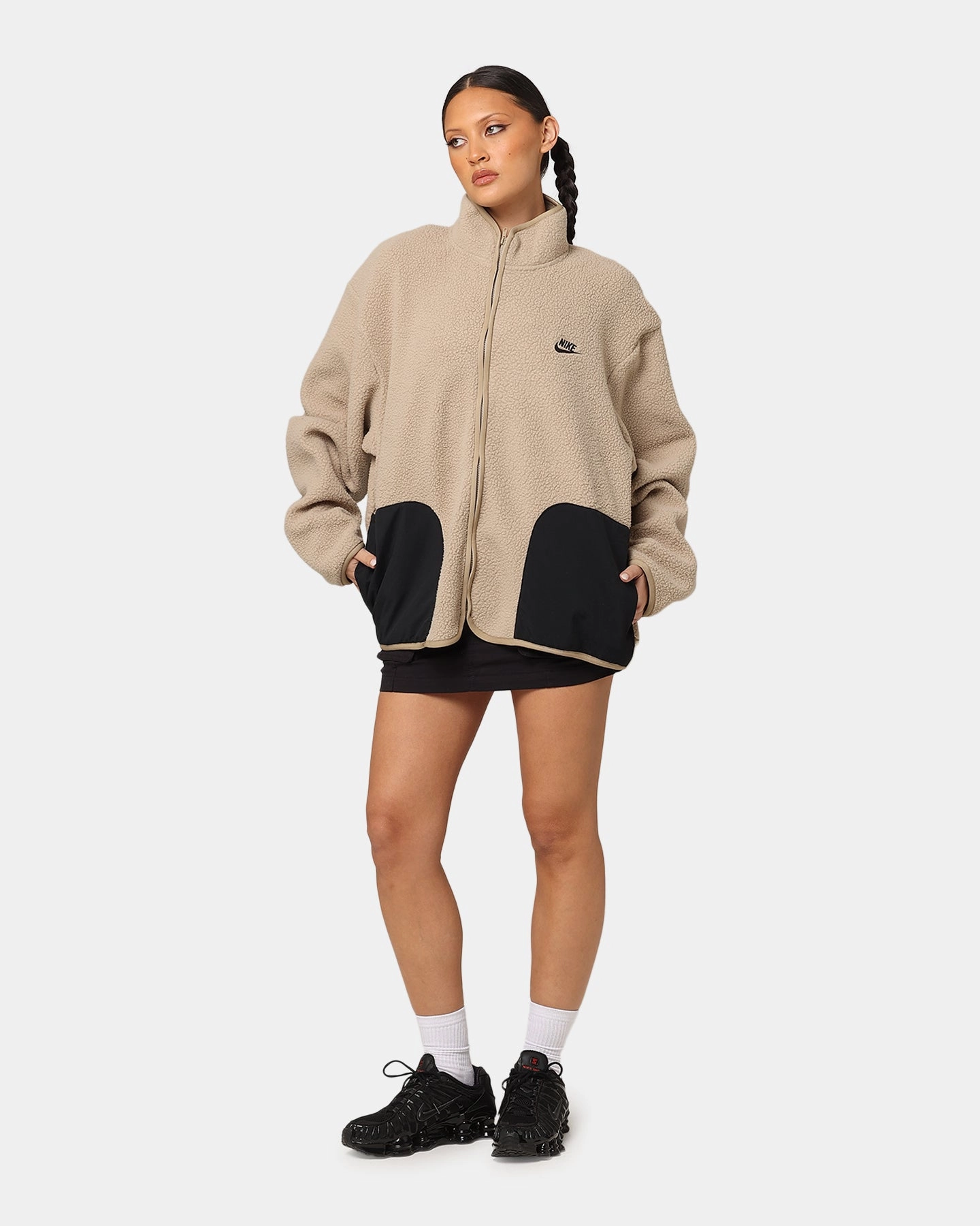 Nike Sherpa Winter Jacket Khaki/Black vacation