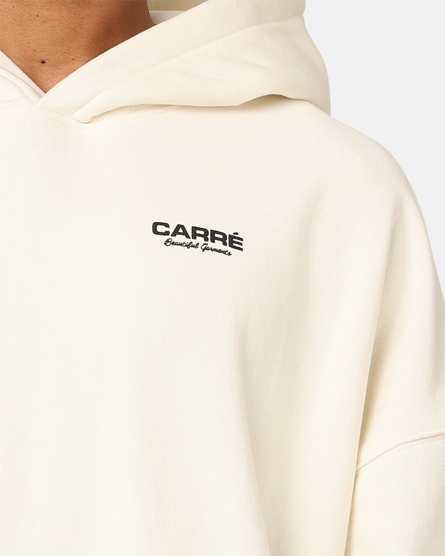 Swim Confidence booster Carre RGB Oversized Hoodie Off White