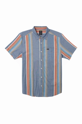 RVCA Mayday Stripe Short Sleeve Shirt Sustainable Choice