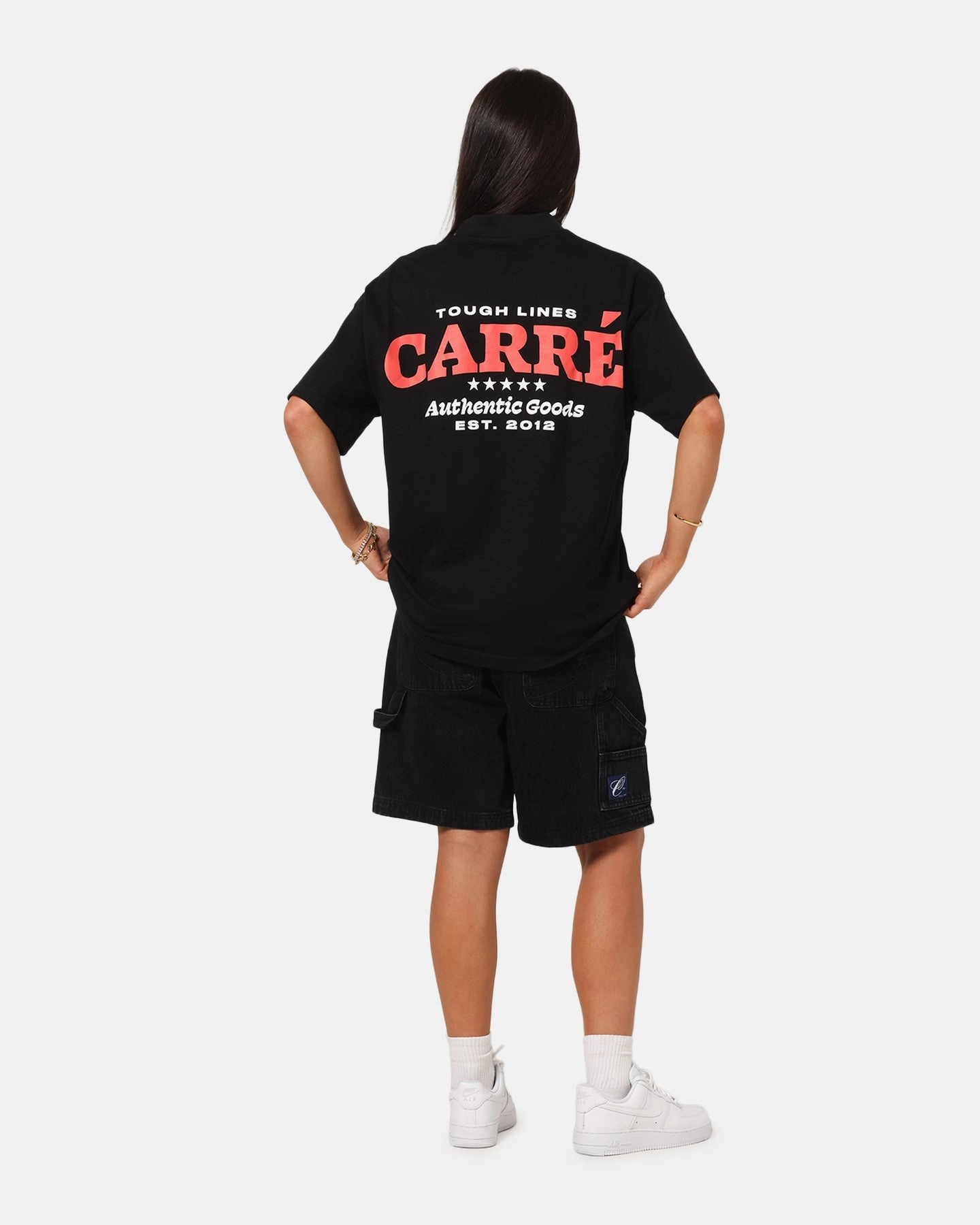 SeamlessSidePanels Carre Authentic Heavy T-Shirt Black