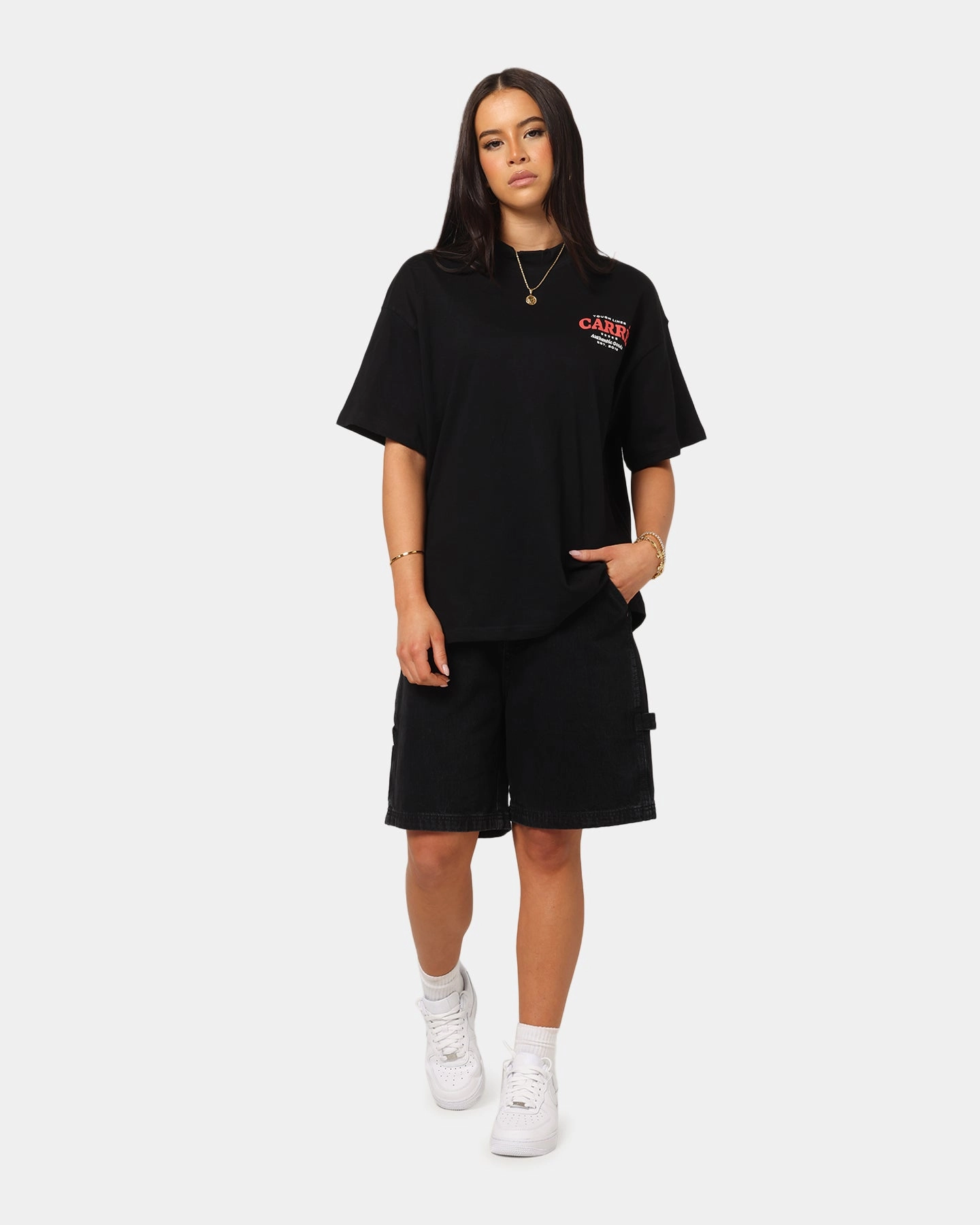 Carre Authentic Heavy T-Shirt Black Easy Care Minimalist Look