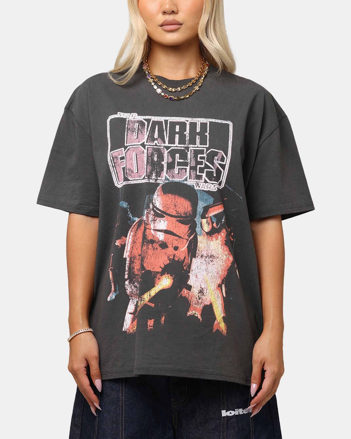 American Thrift Star Wars Battlefront Dark Forces Heavy T-Shirt Black Wash Everyday Layer