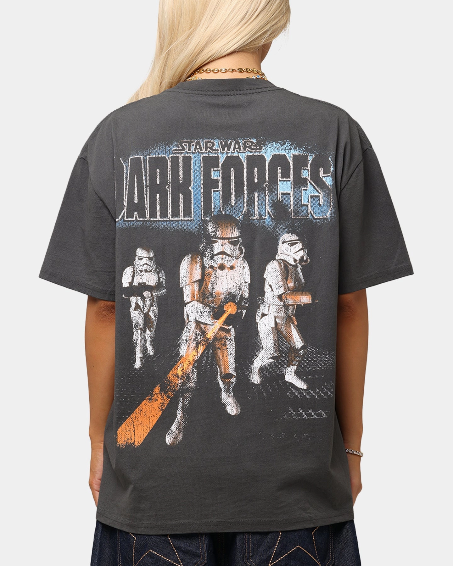Wrinkle-Free LongLastingColor American Thrift Star Wars Battlefront Dark Forces Heavy T-Shirt Black Wash