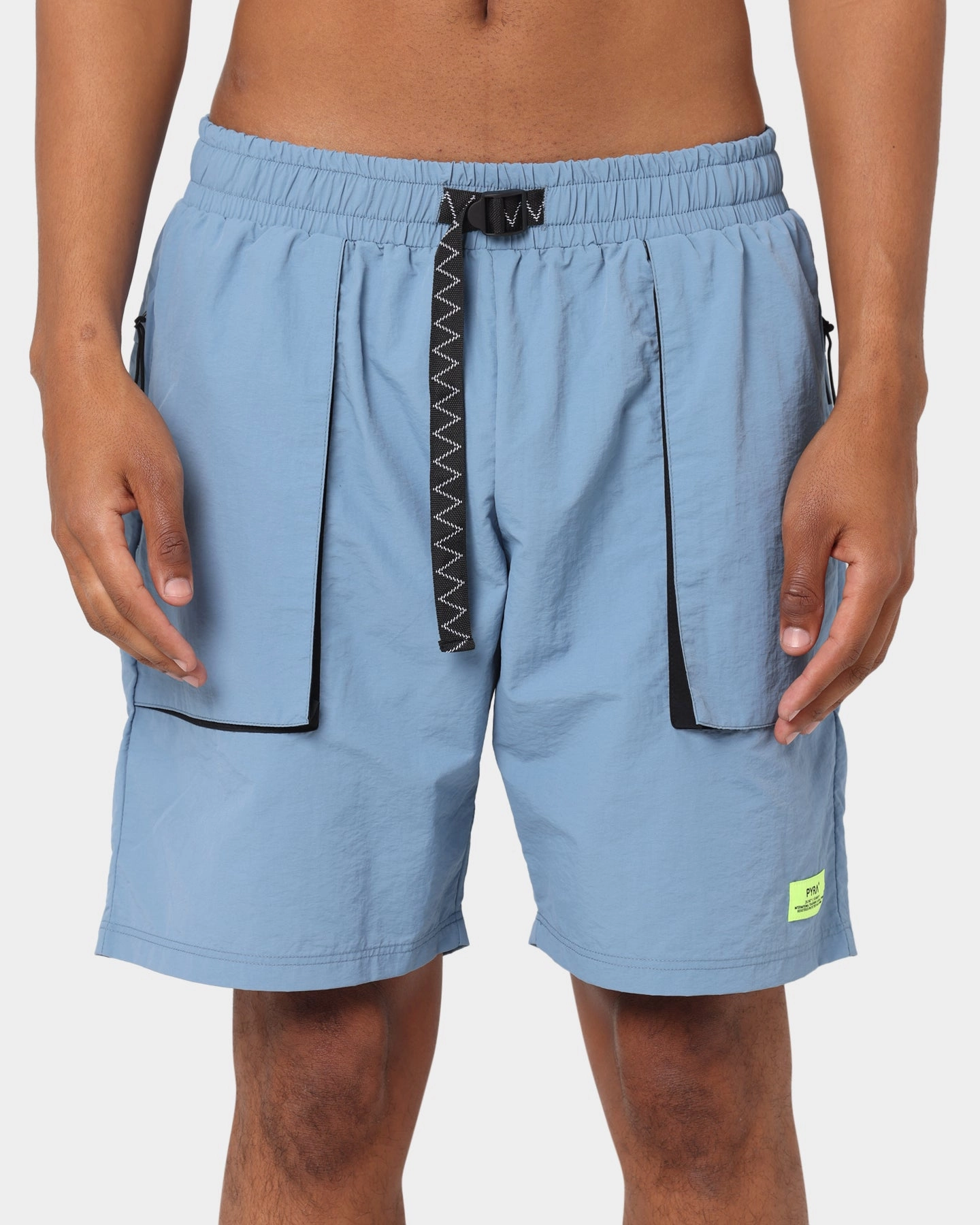 PYRA Future Nylon Shorts Blue hoodie Fashion Forward