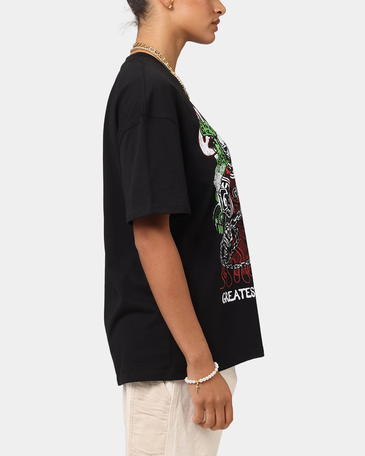 Goat Crew Goat Skull Vintage T-Shirt Black Travel Trend Easy Wear Option