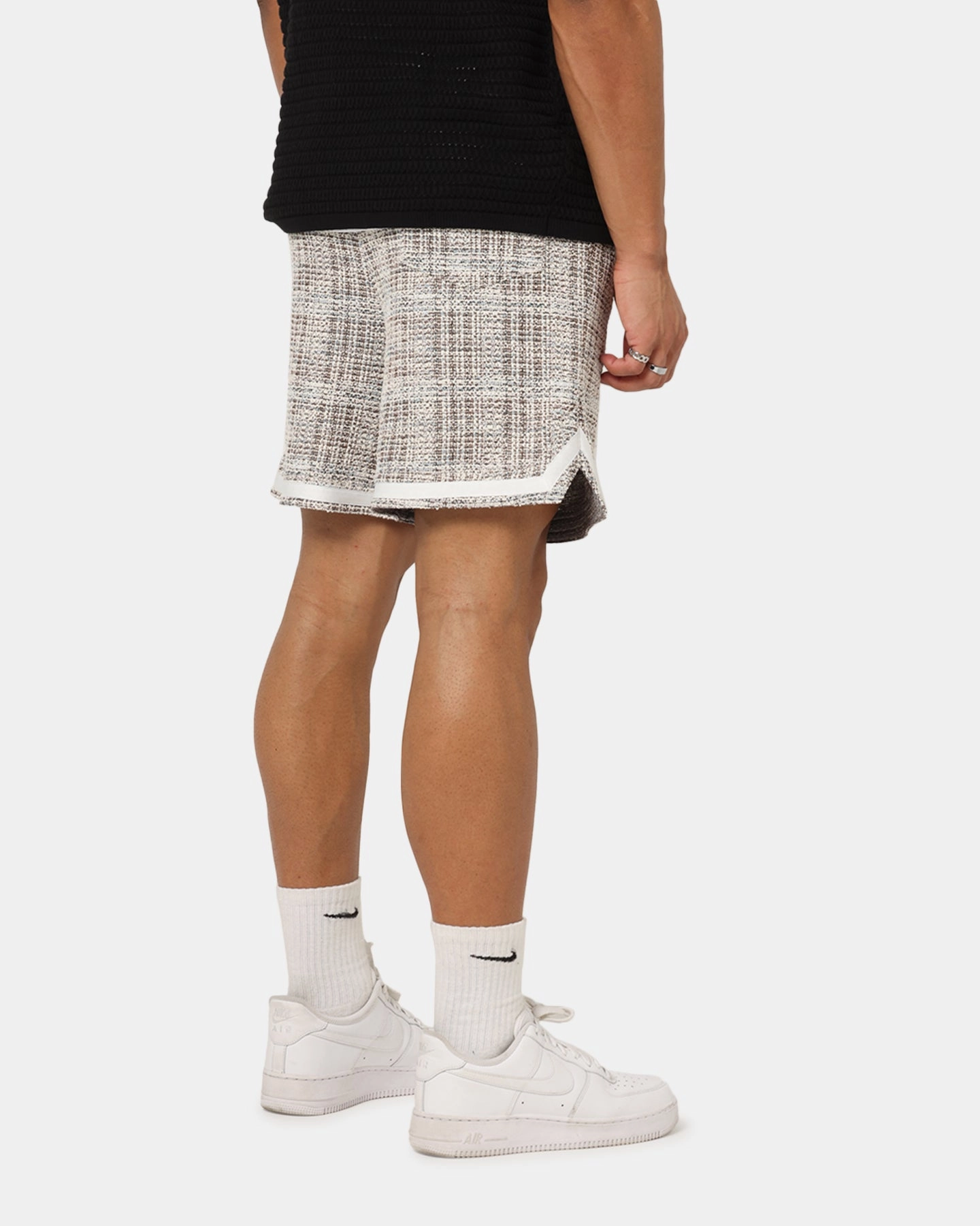 XXIII Textured Ball Shorts Brown/Cream Ultra Breathable
