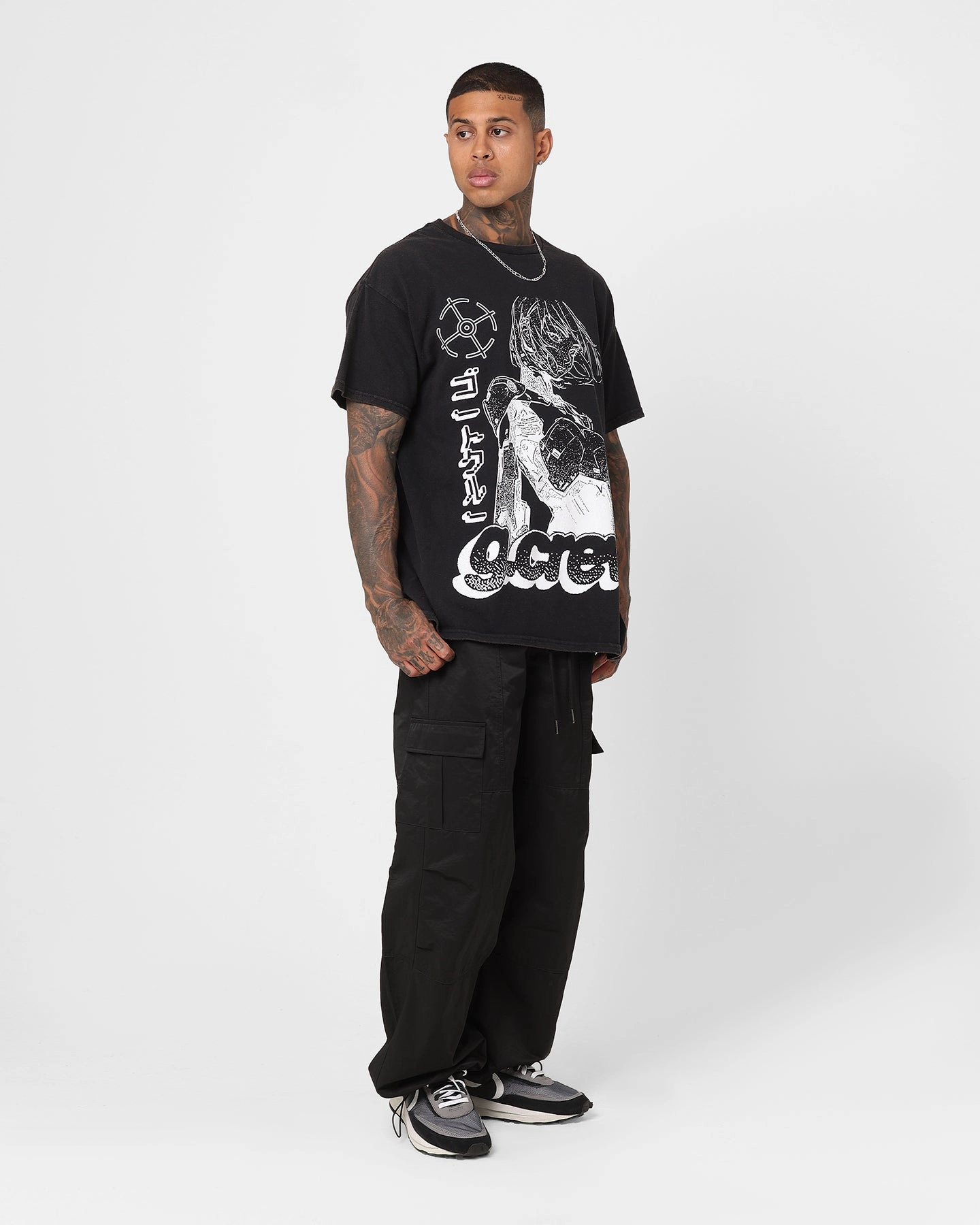 EasyCare Fabric Goat Crew G.Crew Girl Vintage T-Shirt Black Wash