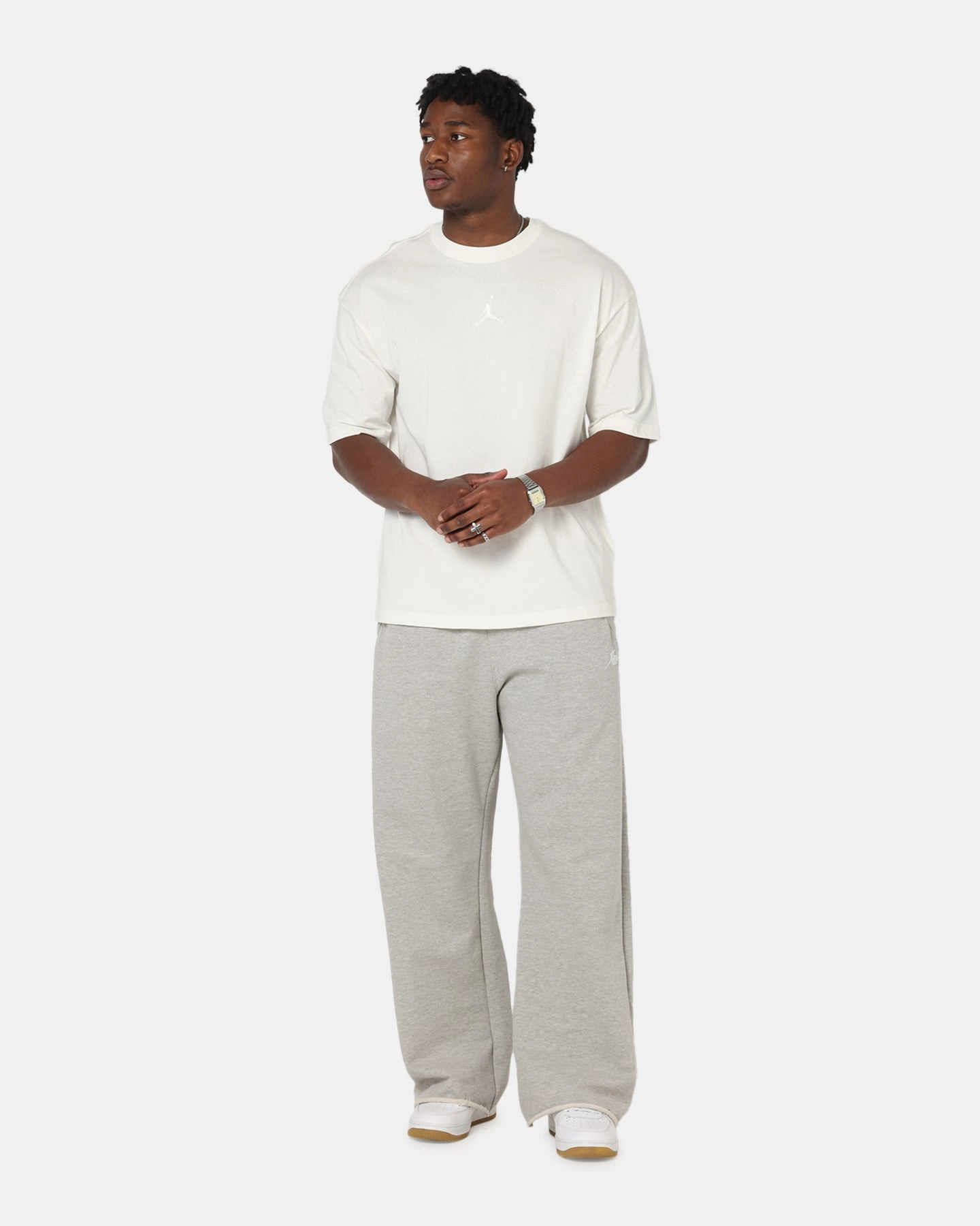 Jordan Flight Essentials Oversized Crewneck T-Shirt Sail/Sail Sweat Absorbent college