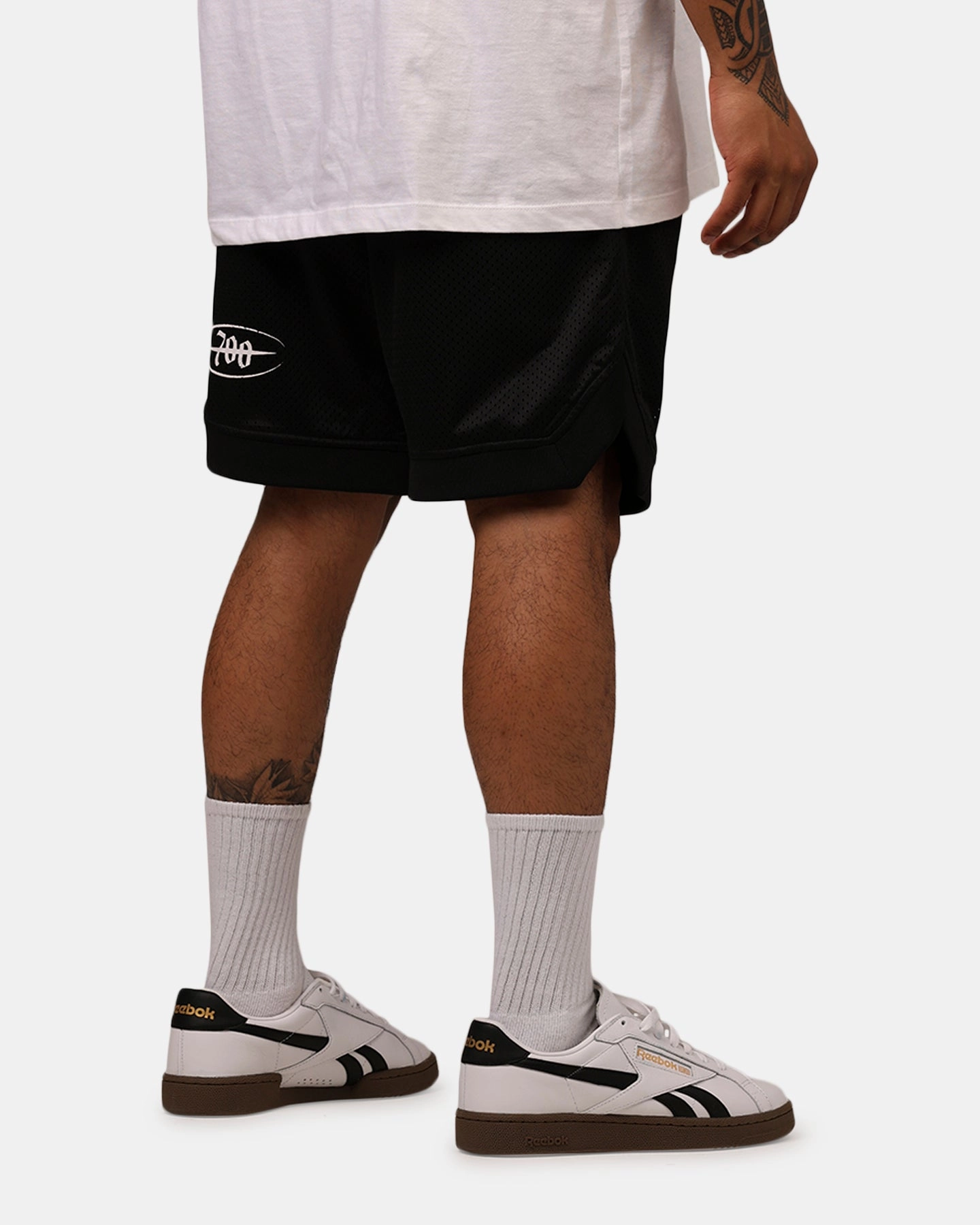 Chill Style Breathable mesh Saint Morta Post Humanous Basketball Short Black/White
