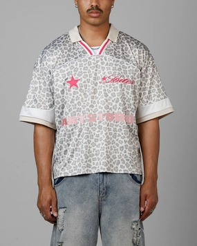Loiter Art Studio United Jersey Snow Leopard Performance Stretch Active Performance