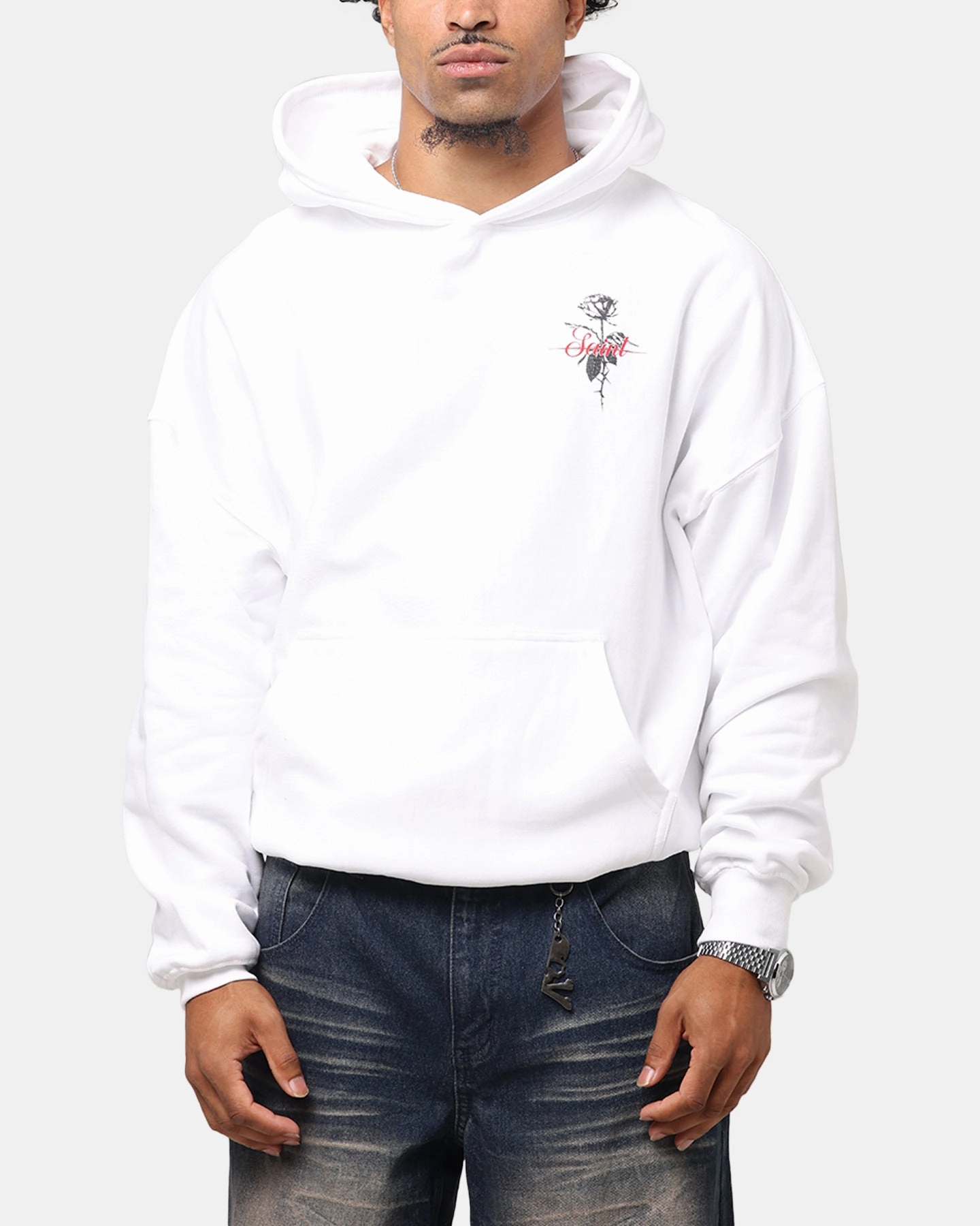 Saint Morta St Valentines Boxy Hoodie White Sombrero
