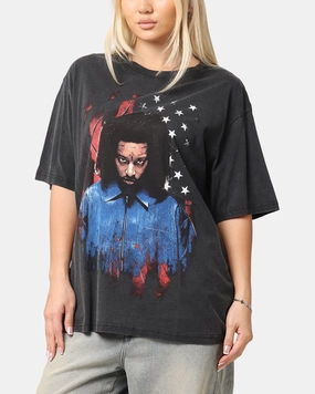 Easy-Going Style Non Restrictive Cut 21 Savage Dream T-Shirt Washed Black