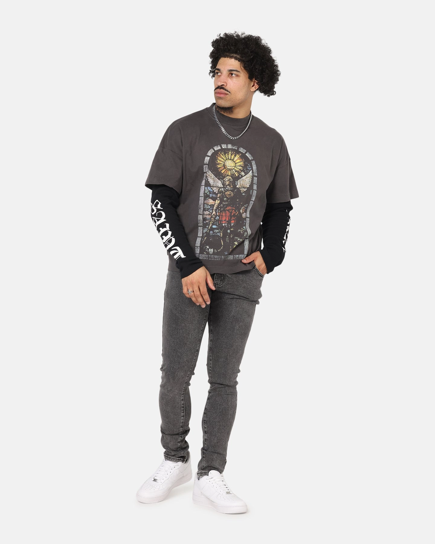 Casual Morning Stroll Street Fashion Affordable Saint Morta Dynasty Jeans Black Stonewash