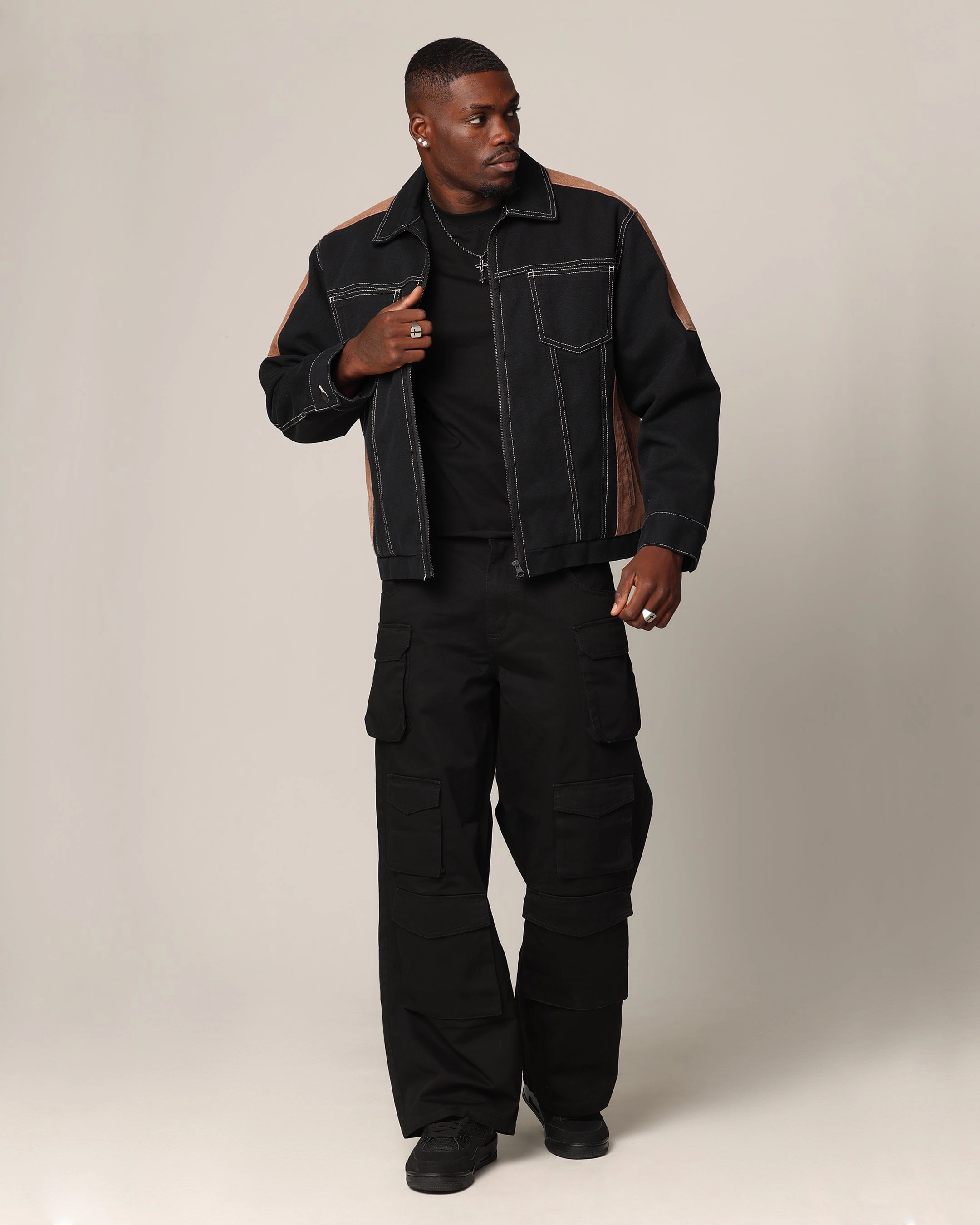 Heritage Winter Weather Protection Saint Morta Outlaw Rodeo Jacket Black/Brown