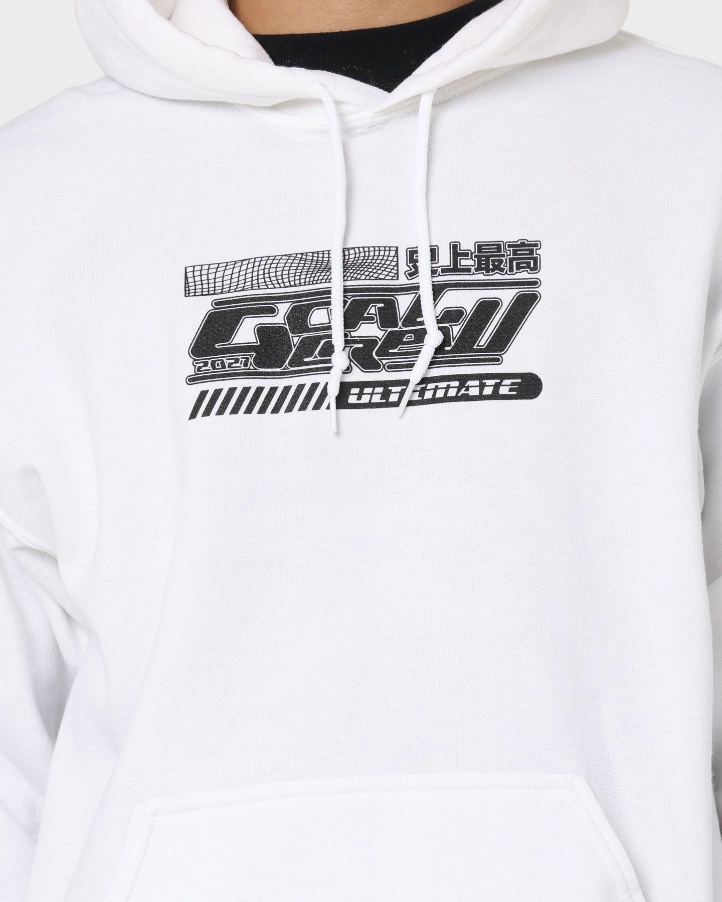 Goat Crew Anime Hoodie White Light Reflective Praise
