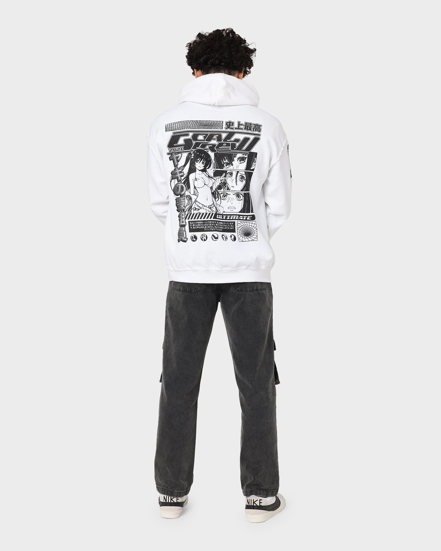 High-Tech Jacket Goat Crew Anime Hoodie White