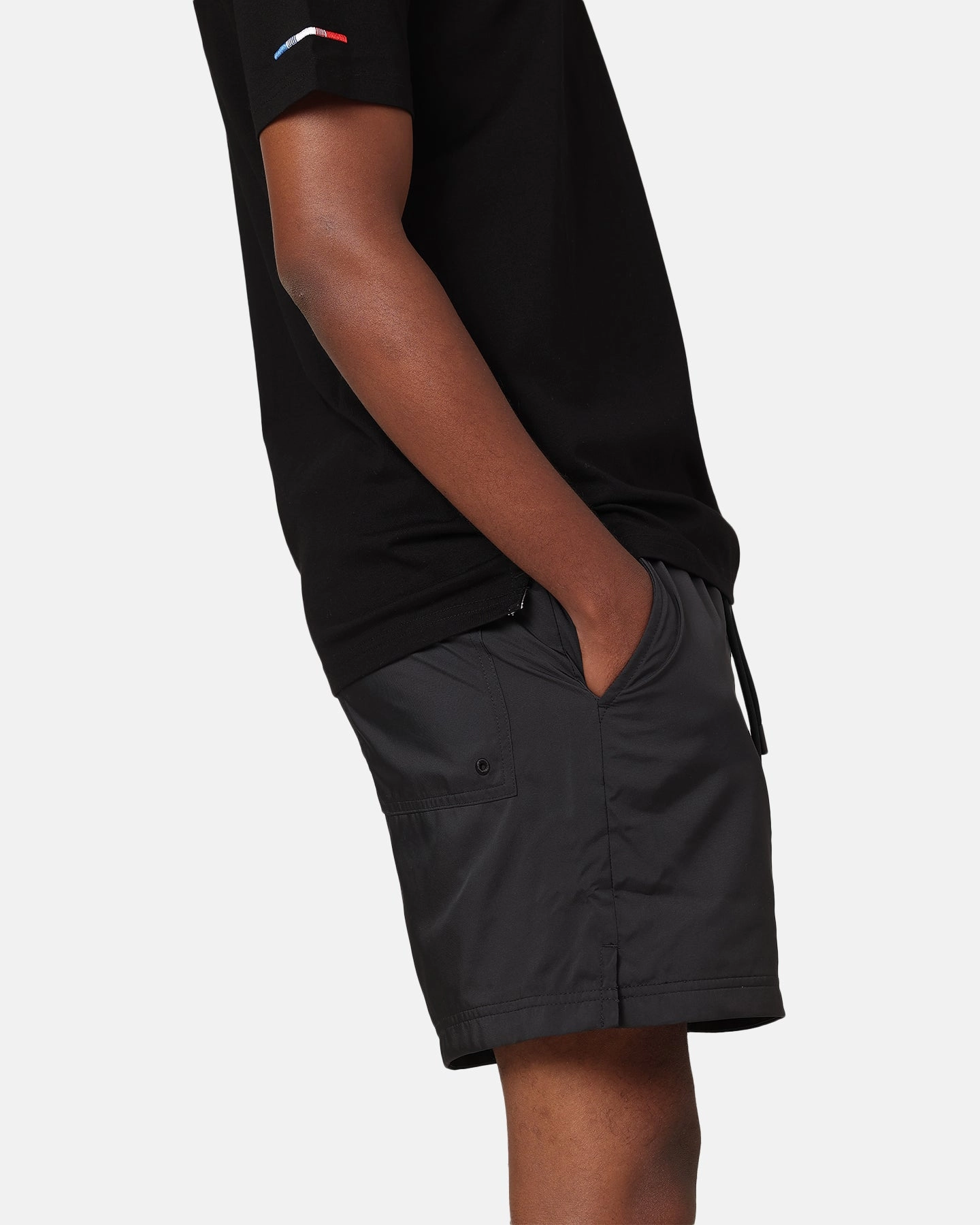 Eco Friendly Fabric Fair trade Jordan Essential Poolside 5" Shorts Black/White