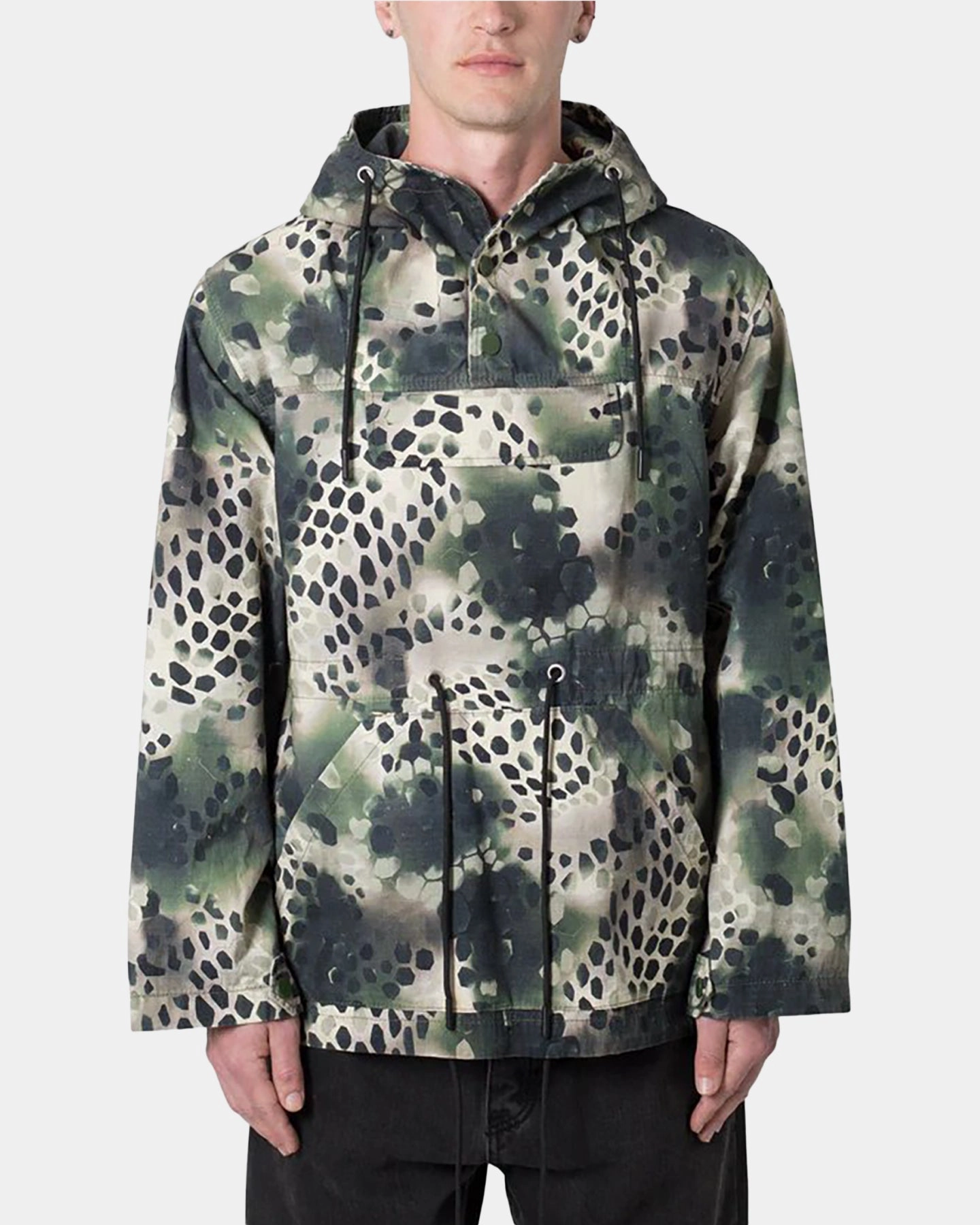 Non Bulky Insulation Mid-layer MNML Swamp Camo Anorak Jacket Green