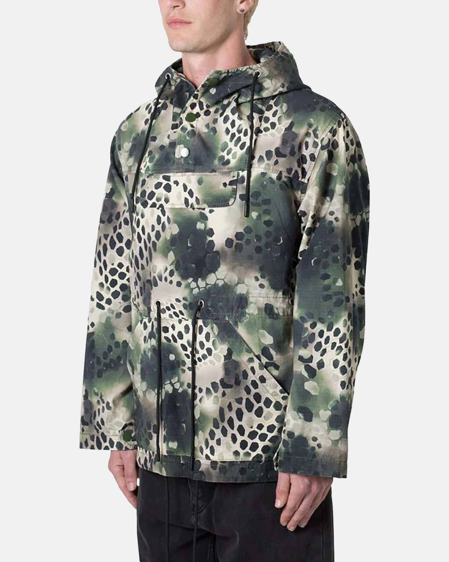 MNML Swamp Camo Anorak Jacket Green Ventilated Back