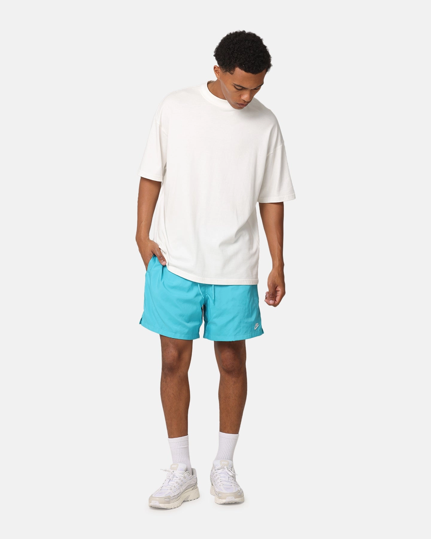 Breathable Lining Nike Club Flow Shorts Dusty Cactus/White
