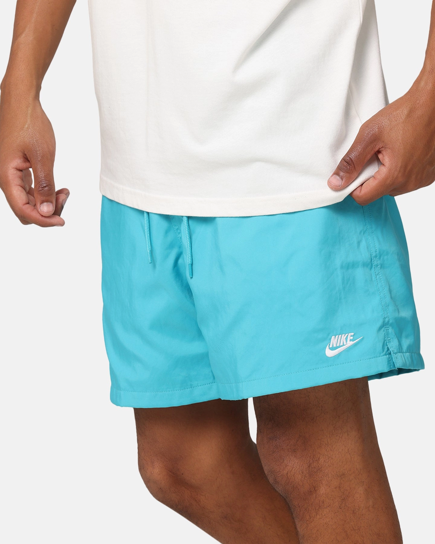 Abrasion Resistant Hem Nike Club Flow Shorts Dusty Cactus/White