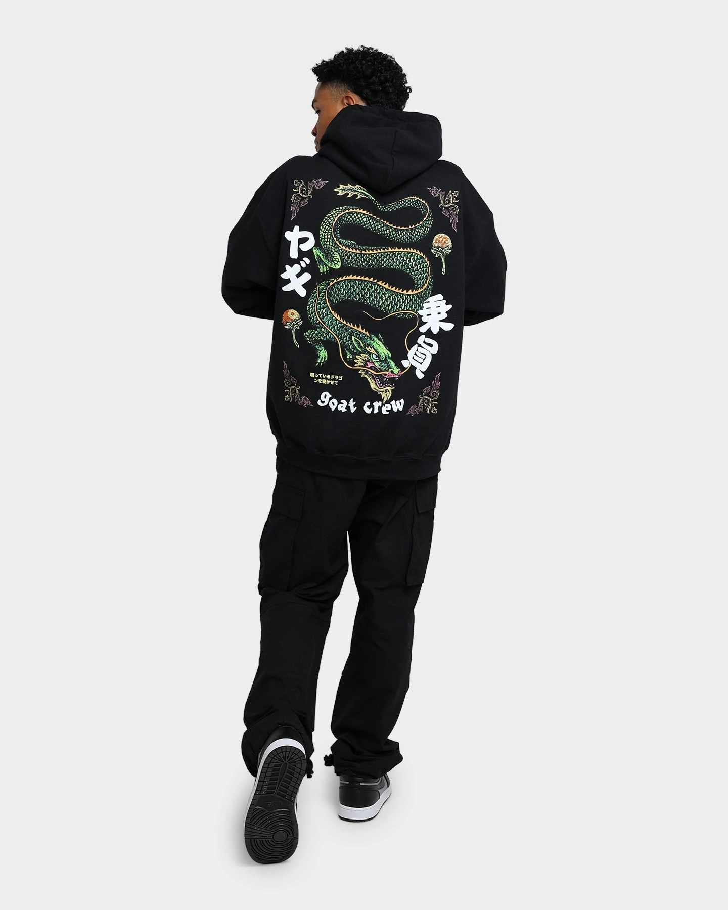Swim Bonded seams Goat Crew Sleeping Dragons Hoodie Black