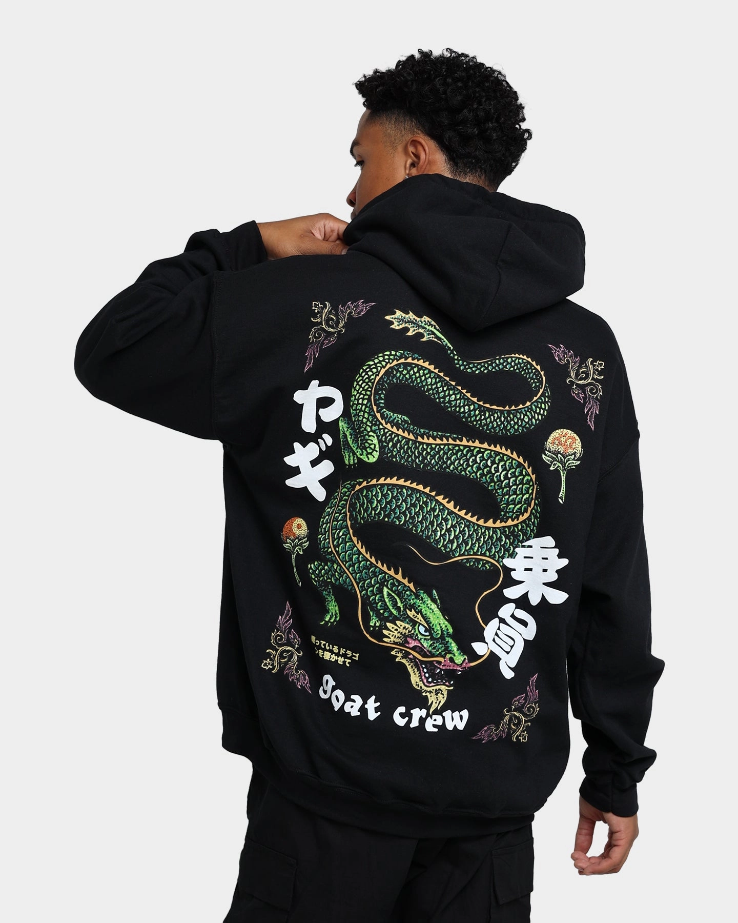 long sleeved Goat Crew Sleeping Dragons Hoodie Black