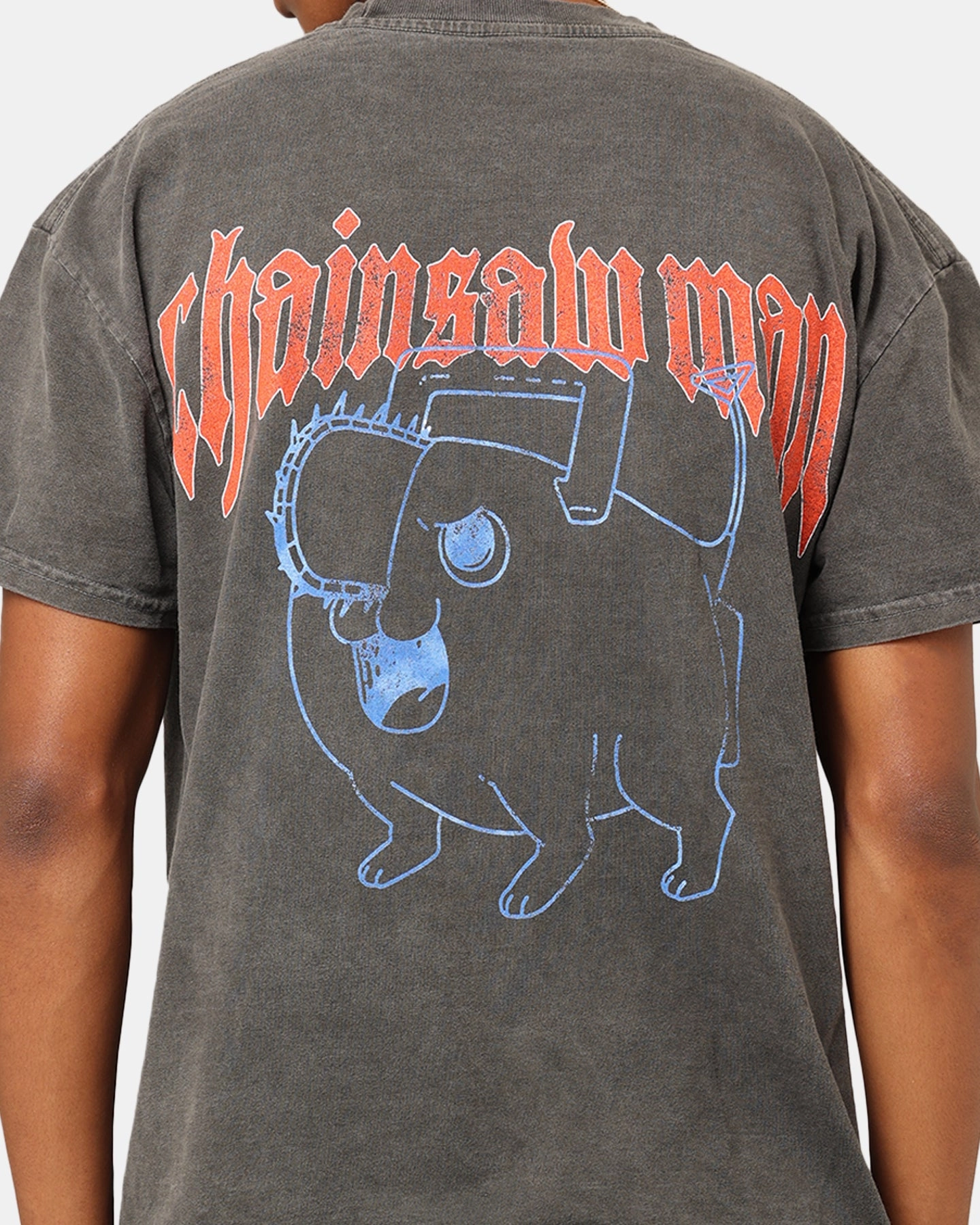 Fun and Comfortable High-Quality Fabric Goat Crew X Chainsaw Man Heavyweight T-Shirt Black Wash